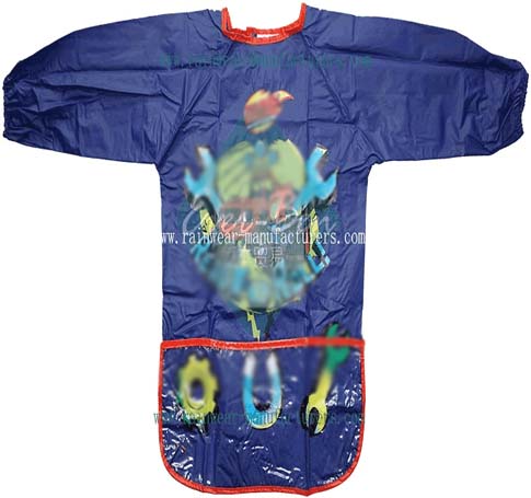 Printing PVC child size apron-childrens pvc aprons-pvc apron with pocket-pvc coat apron